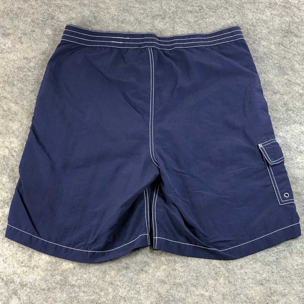 Polo Ralph Lauren Swim Trunks Mens Med Navy Blue Pony Logo Cargo Pocket Classic